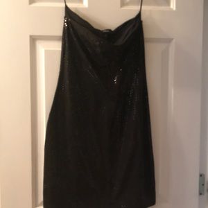 Strapless sequins dress